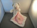 nicotoy Simba beer met doekje wit grijs met roze op doek, Kinderen en Baby's, Speelgoed | Knuffels en Pluche, Ophalen of Verzenden
