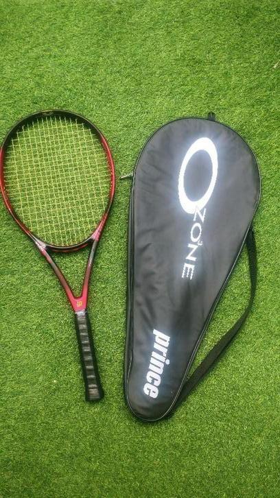 Prince Thunder Cloud Titanium tennisracket midplus L3 zwart-, Sport en Fitness, Tennis, Gebruikt, Racket, Prince, L3, Ophalen of Verzenden