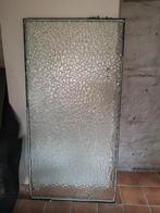 Dubbel glas 140x70,4cm, figuurglas, grof gehamerd, Doe-het-zelf en Verbouw, Glas en Ramen, Ophalen, Gebruikt