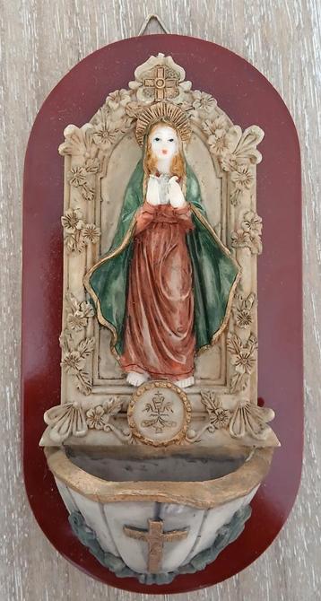 Frans katholiek Wijwaterbakje Heilige Maria 19 cm beschikbaar voor biedingen
