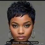 Zwarte korte pruik - NIEUW - goede doel Pink Ribbon, Sieraden, Tassen en Uiterlijk, Uiterlijk | Haarverzorging, Ophalen, Zo goed als nieuw