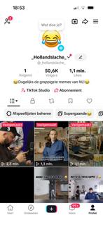 Tiktok 50.6k, Ophalen of Verzenden, Nieuw