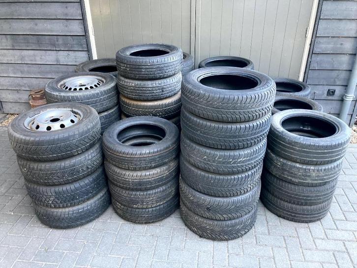 Banden en velgen gebruikt grote partij 81 stuks., Auto-onderdelen, Banden en Velgen, Banden en Velgen, Zomerbanden, Gebruikt, Ophalen