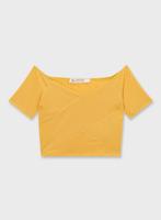 V neck crop top (Miss Selfridge), Kleding | Dames, Tops, Geel, Nieuw, Ophalen of Verzenden, Korte mouw