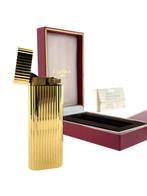 Les Must de Cartier Vermeil Briquet Oval Striped - Full Set, Cartier, Parijs, Ophalen of Verzenden, Zo goed als nieuw
