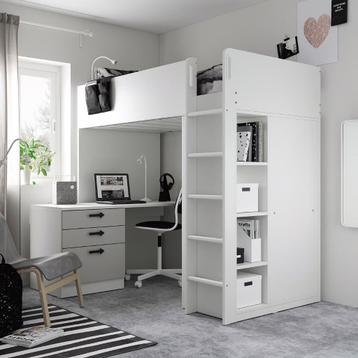 IKEA smastad Kleur wit met berken Stapelbed hoogslaper  beschikbaar voor biedingen