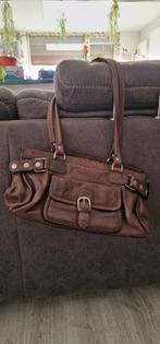 Bruine leren handtas, merk SACCOO, Gebruikt, 20 tot 30 cm, Bruin, Minder dan 40 cm