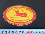 sticker aannemersbedrijf bv mortel harrie vd vossenberg, Ophalen, Zo goed als nieuw, Bedrijf of Vereniging