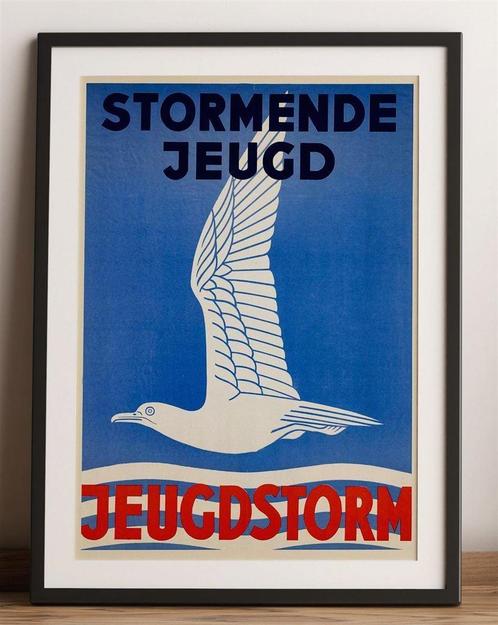 grote JEUGDSTORM Affiche Propaganda Poster n.s.b ., Verzamelen, Militaria | Tweede Wereldoorlog, Luchtmacht, Foto of Poster, Nederland