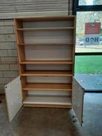 Houten kast met planken en deuren - 120x50x200cm, Antiek en Kunst, Ophalen