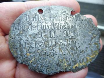 WO1 erkennungsmarke, akkervondst Verdun 1914-1918 dog tag beschikbaar voor biedingen