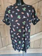 PULL&BEAR Shirt lekker groot mt 36 dames, Zwart, Ophalen of Verzenden, Zo goed als nieuw, Korte mouw