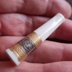 Antiek Pijpje Sigarettenpijpje Porselein met Goud en Zilver, Verzenden