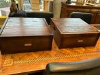Massief teakhouten boxen met schuifdeksel, Ophalen, Gebruikt, Minder dan 50 cm