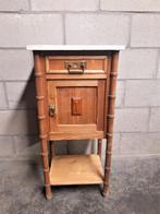 vintage retro , nachtkastje met marmer tablet , 82x40x34 cm, Ophalen