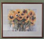 Christa Ohland aquarel bloemen, Huis en Inrichting, Ophalen, Zo goed als nieuw, Schilderij