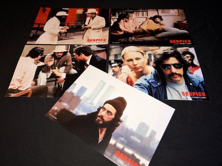 SERPICO      lobbycard set., Verzamelen, Posters, Nieuw, Film en Tv, A4 of kleiner, Verzenden