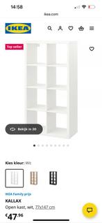 Ikea Kallax 8 vakken kast, wit, Huis en Inrichting, Kasten | Stellingkasten, Ophalen, Zo goed als nieuw