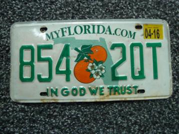 Kentekenplaat licenseplate Florida In God We Trust USA beschikbaar voor biedingen