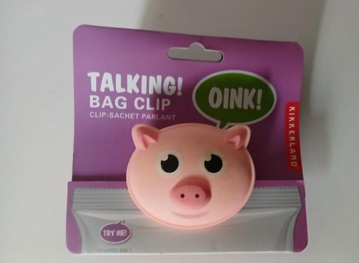 Talking Bag Clip Kikkerland, Huis en Inrichting, Overige Huis en Inrichting, Nieuw, Ophalen