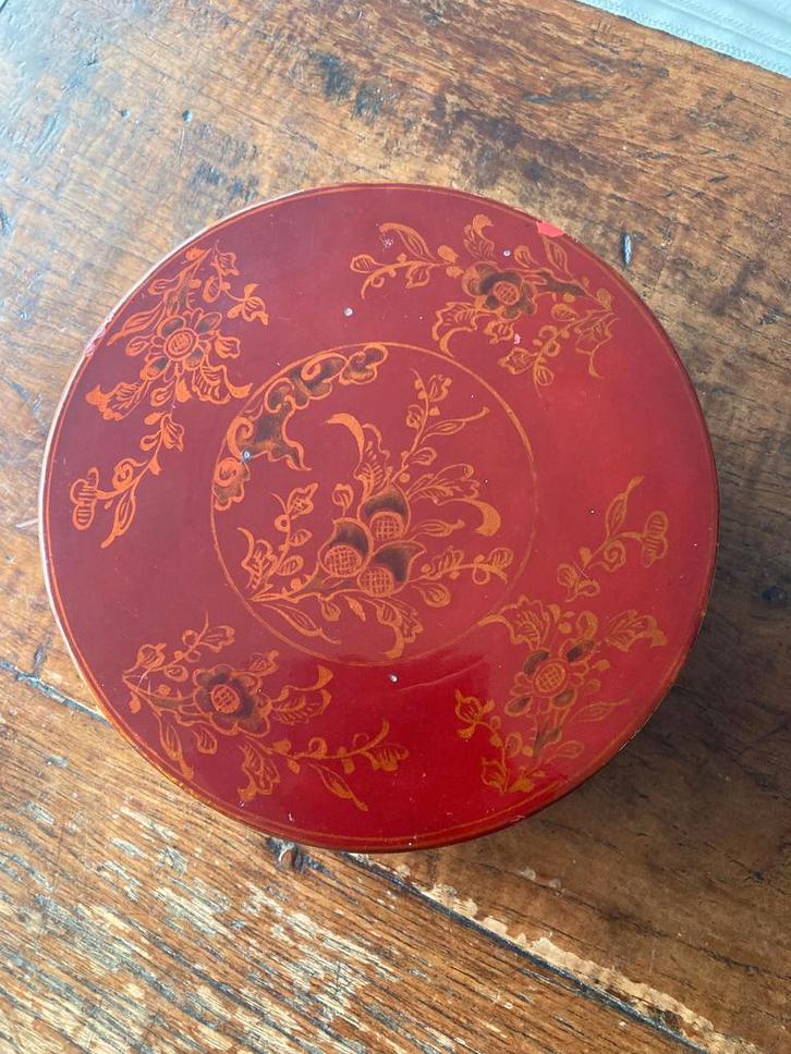 Oude Papier Maché Doos, Antiek en Kunst, Curiosa en Brocante, Ophalen of Verzenden