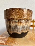 Fat lava bloempot West-Germany Keramik 14x16 cm vintage, Rond, Ophalen of Verzenden, Zo goed als nieuw, Aardewerk