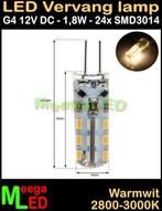 LED G4 LEDspot LEDlamp rond 24 SMD3014 - 12Vdc - 1,8 Watt, Led-lamp, Minder dan 30 watt, Nieuw, Bipin of Steekvoet