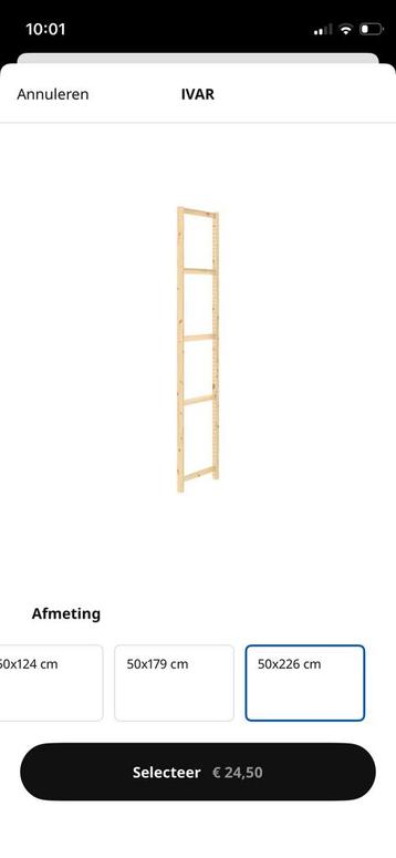 Ikea Ivar planken kort/diep en 1 zijpaneel hoog - afbeelding 3
