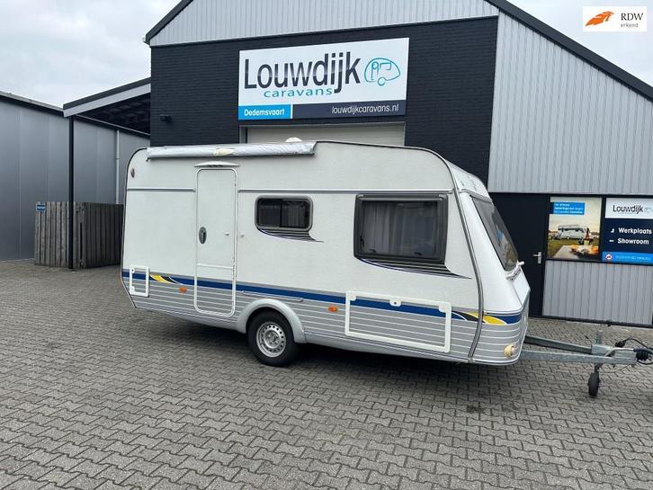TEC Travel King 400 DB ’07 (vastbed 205 cm, Treinzit), Caravans en Kamperen, Caravans, Bedrijf, tot en met 4, 750 - 1000 kg, Treinzit