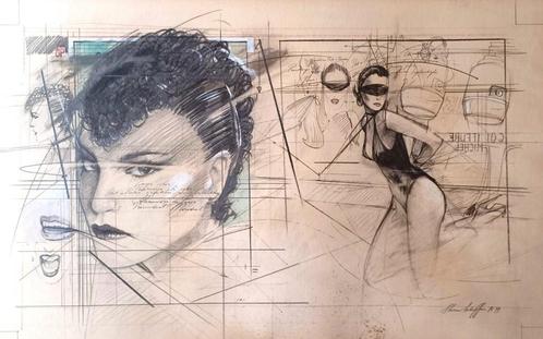 Tekening "Titus" (gemengde techniek) door Steven Scheffer, Antiek en Kunst, Kunst | Schilderijen | Modern, Ophalen of Verzenden
