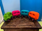 Rubbabu trein met 3 wagonnetjes, Kinderen en Baby's, Ophalen of Verzenden, Zo goed als nieuw