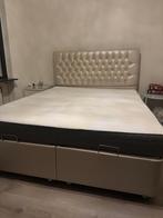 Tweepersoonsbed 160x200, Ophalen, Gebruikt, Beige, Tweepersoons