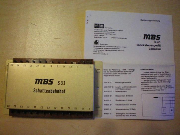 MBS unit voor een 3-spoors analoog schaduwstation, Hobby en Vrije tijd, Modeltreinen | H0, Nieuw, Ophalen of Verzenden