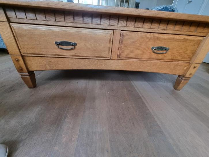 Blank eiken antiek - salontafel, Antiek en Kunst, Antiek | Meubels | Bedden, Ophalen