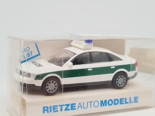 politie Audi A6 - Rietze 1/87, Hobby en Vrije tijd, Modelauto's | 1:87, Zo goed als nieuw, Auto, Rietze, Verzenden