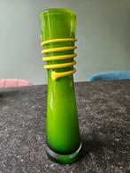 Prachtig Murano glazen vaasje, diverse groen schakeringen, Ophalen of Verzenden, Minder dan 50 cm, Groen, Glas
