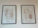 2 posters abstract 50x70, Ophalen of Verzenden, Zo goed als nieuw, A1 t/m A3, Rechthoekig Staand