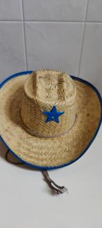 Cowboyhoed Sheriff Kinderhoed, strohoed met blauwe rand ster, Ophalen of Verzenden, Nieuw, Jongen of Meisje