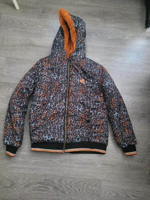 Dubbelzijdige winterjas met donzige kant van We Fashion, Kinderen en Baby's, Kinderkleding | Maat 158, Zo goed als nieuw, Meisje