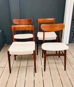 Mix and match. Set van 4 vintage teak eetkamerstoelen, Ophalen, Hout, Overige kleuren, Vintage