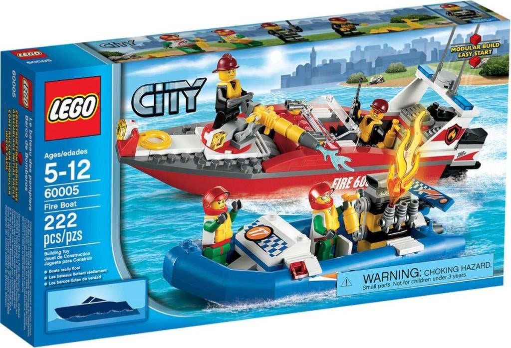 LEGO City Brandweerboot - 60005, Ophalen of Verzenden, Nieuw, Complete set, Lego