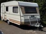 Te koop zeer mooie Dethleffs gezinscaravan 1991 met voortent, Schokbreker, Treinzit, Tot en met 3, Particulier