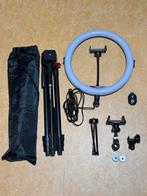 TARION LED Selfie Ring Light Lamp met Statief, Ophalen of Verzenden, Zo goed als nieuw, Lamp of Flitsset