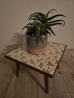 Vintage Mozaïek Plantentafel / Bijzettafel, Ophalen, Minder dan 45 cm, Minder dan 55 cm, Gebruikt
