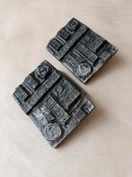 Brutalist gietijzeren deurknoppen 70s sculpturaal design set, Ophalen of Verzenden