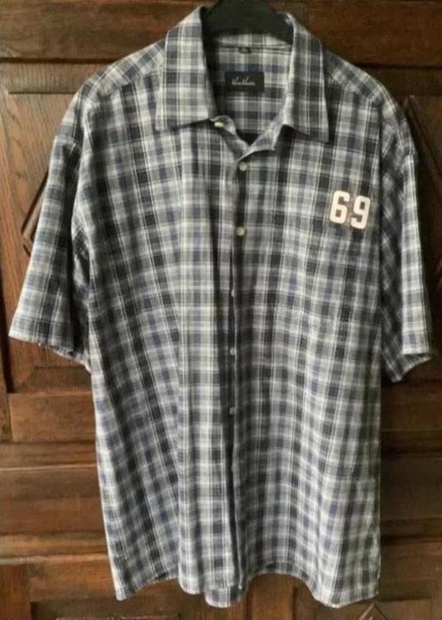 Geruit herenhemd, overhemd korte mouw; XL 43 44; Van Vaan, Kleding | Heren, Overhemden, Zo goed als nieuw, Halswijdte 43/44 (XL)