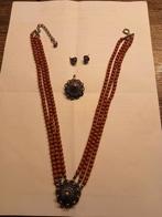 Ketting,medaillon en oorbelletjes, Sieraden, Tassen en Uiterlijk, Antieke sieraden, Ophalen of Verzenden, Zilver, Hanger