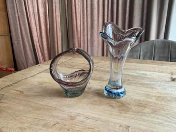 Vintage Glas Vazen Set beschikbaar voor biedingen