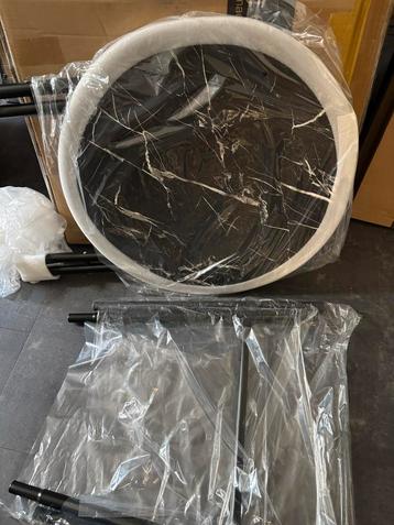 Nieuwe Kesser statafel - 60cm doorsnee marmer look beschikbaar voor biedingen