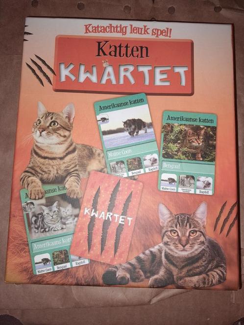 Katten Kwartet - Leuk Familie Spel, Hobby en Vrije tijd, Gezelschapsspellen | Kaartspellen, Nieuw, Drie of vier spelers, Ophalen of Verzenden
